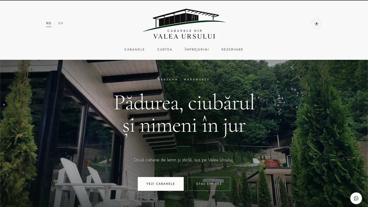 Cabanele din Valea Ursului cabin stays homepage