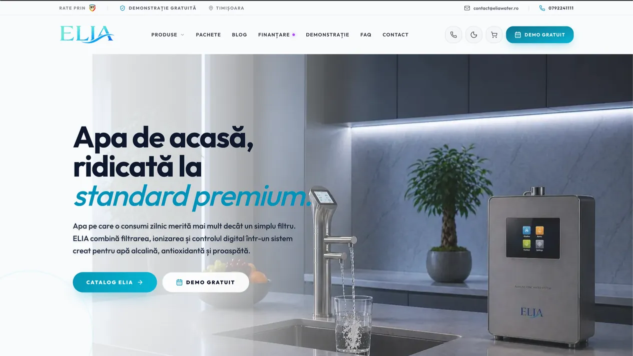 ELIA online store for water treatment systems